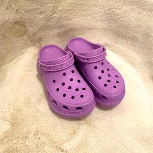 ✨ Lavender Platform Crocs – Size 8 Women's – Like New! ✨